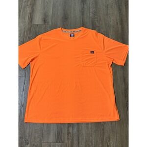 Wrangler Men's Workwear 3X Bright Orange Shirt Short Sleeve hunting casual plus‎
